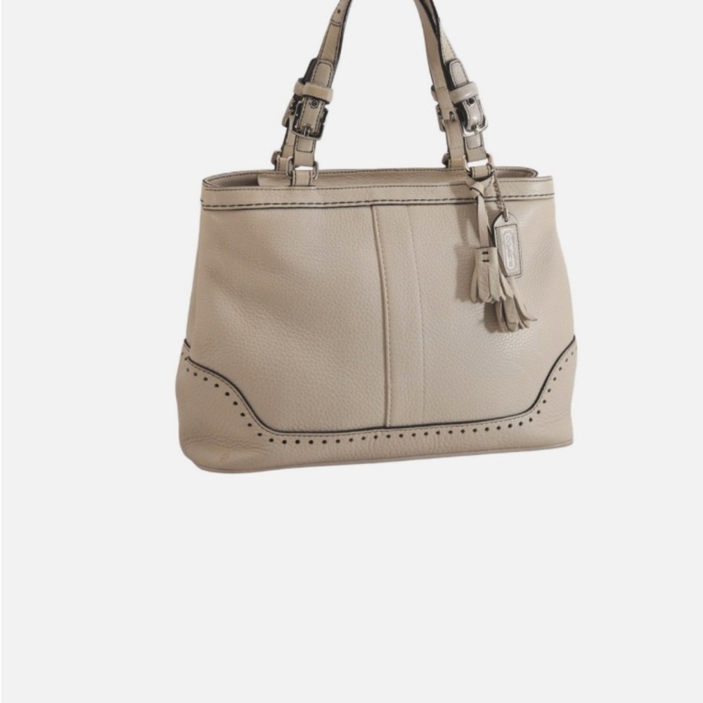 Vintage Authentic Coach Cream/white  Shoulder Bag